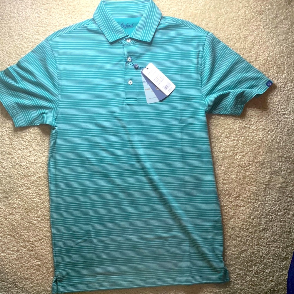 Men’s Small Teal Oxford Short Sleeve Polo